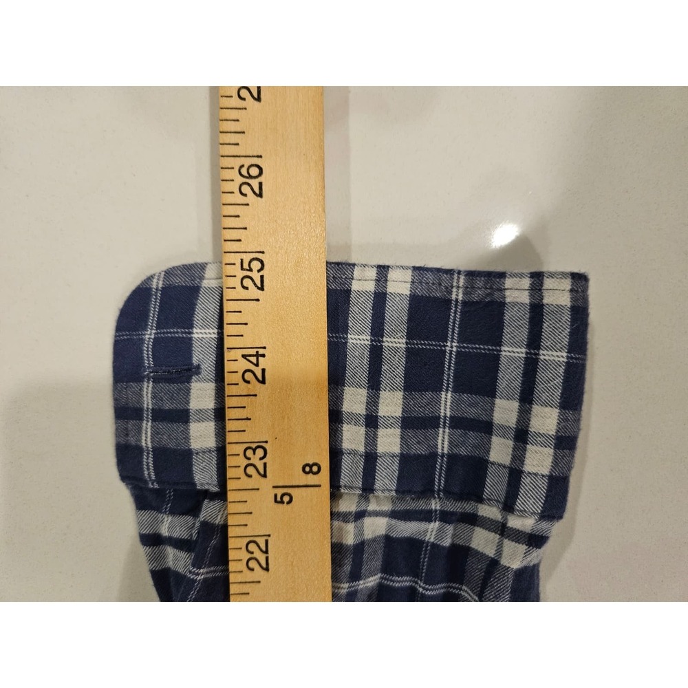 Faherty Movement Button Shirt Mens Medium Performance Dark Blue Plaid - Picture 10 of 13